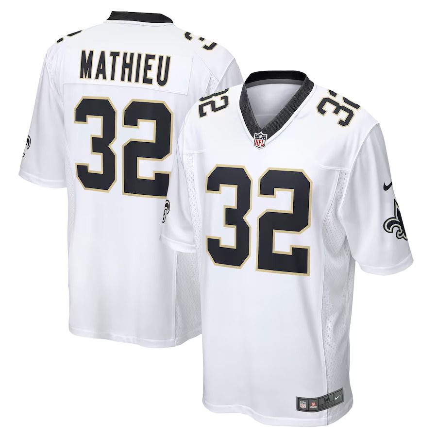 Men New Orleans Saints 32 Tyrann Mathieu Nike White Game NFL Jersey